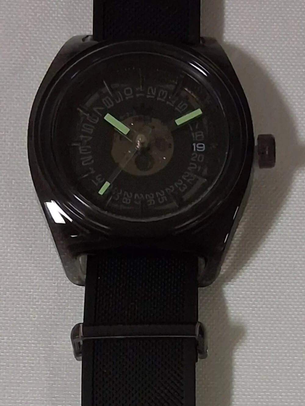 Adidas Men's Process C2 Black Skeleton Dial Watch – Model Z23 001-00 NWT